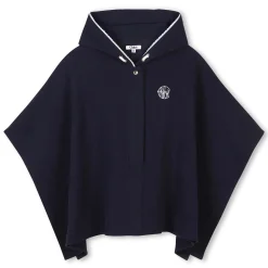 Hooded fleece cape