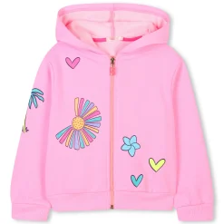 Hooded fleece cardigan
