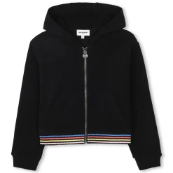 Hooded fleece cardigan