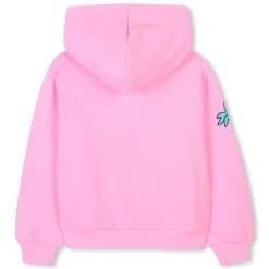 Hooded fleece cardigan
