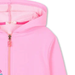 Hooded fleece cardigan