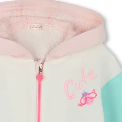 Hooded fleece cardigan