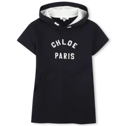 Hooded fleece dress