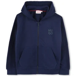 Hooded fleece zip sweatshirt