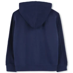 Hooded fleece zip sweatshirt