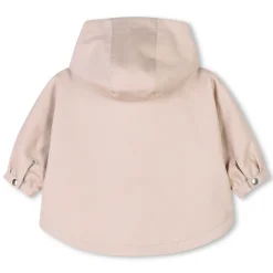Hooded gabardine cape
