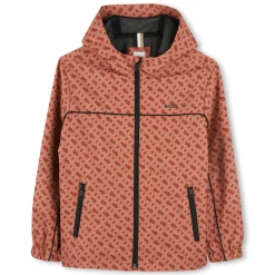 Hooded printed windbreaker