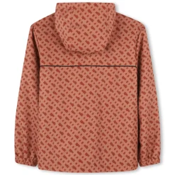 Hooded printed windbreaker