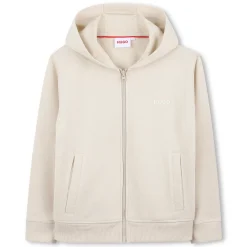 Hooded zipped sweatshirt