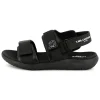 Hook-and-loop leather sandals