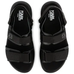 Hook-and-loop leather sandals