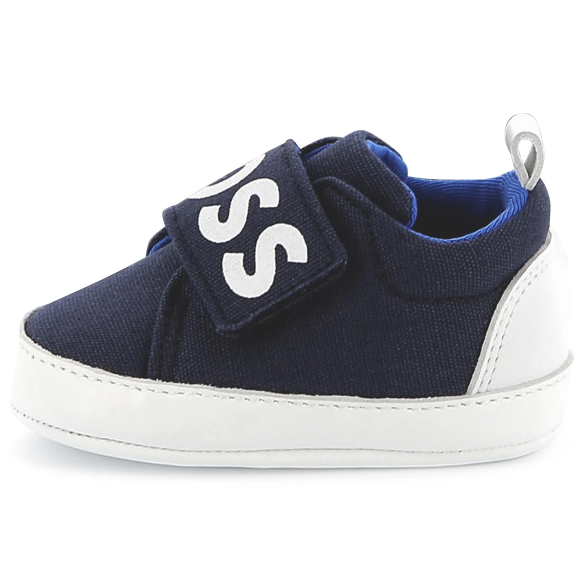 Hook-and-loop leather slippers