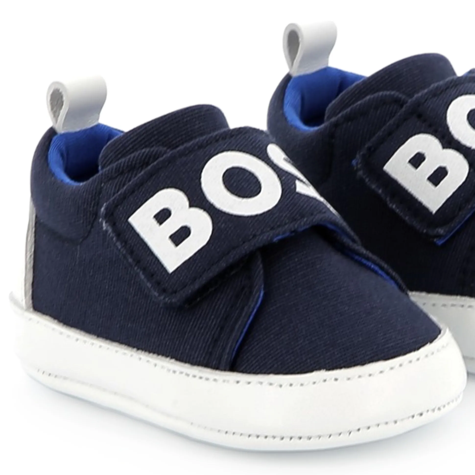 Hook-and-loop leather slippers