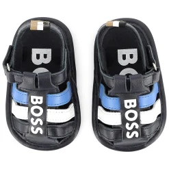 Hook-and-loop strap sandals