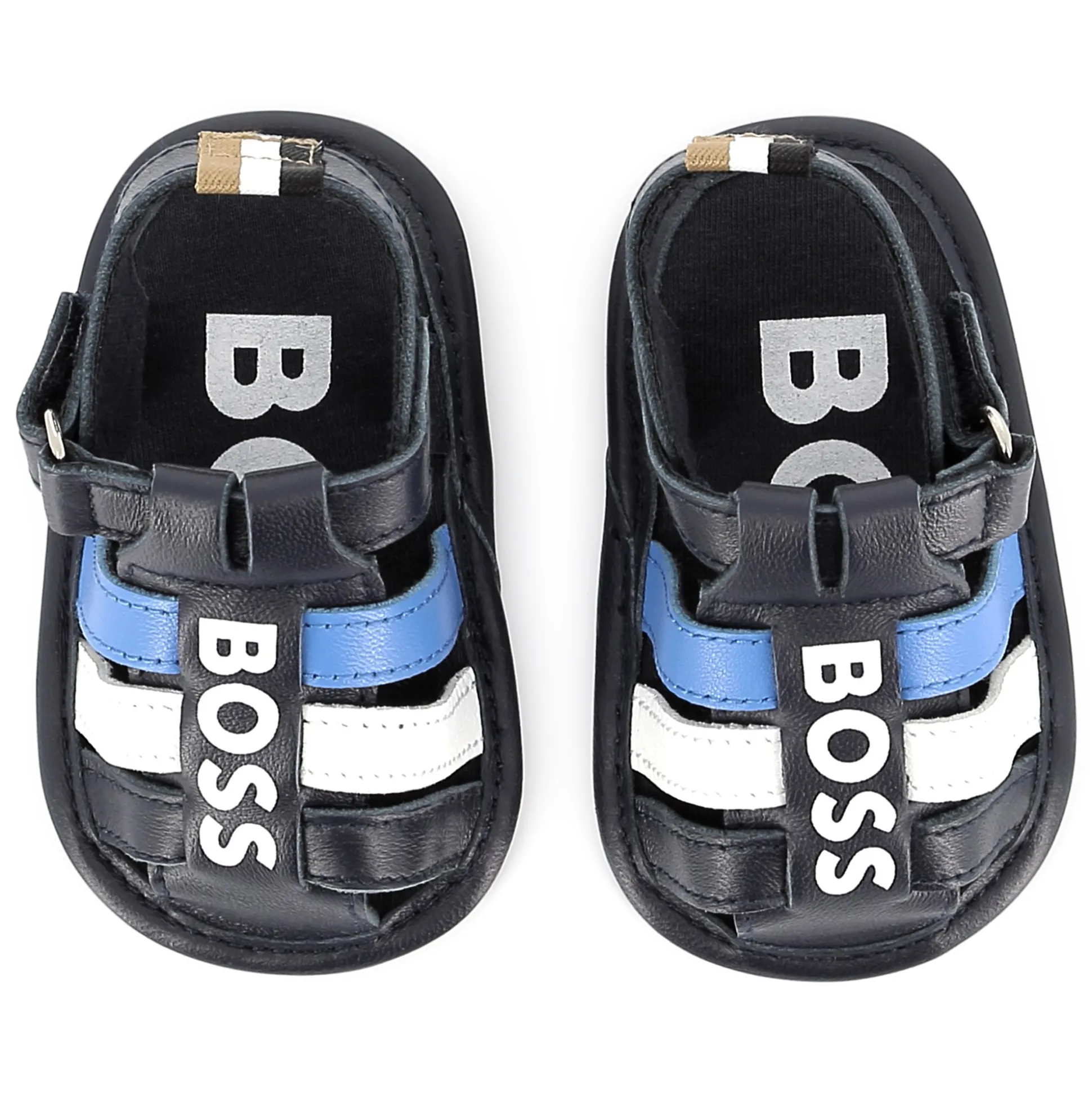 Hook-and-loop strap sandals