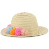 Iridescent pompom sun hat