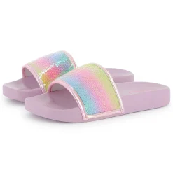 Iridescent sequin sliders