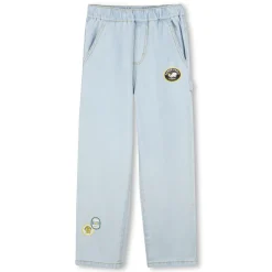 Jeans with logo motifs