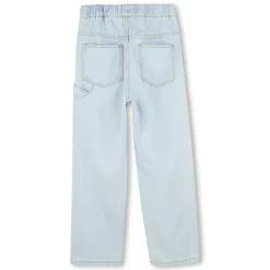 Jeans with logo motifs