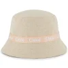 Jute and cotton logo sun hat