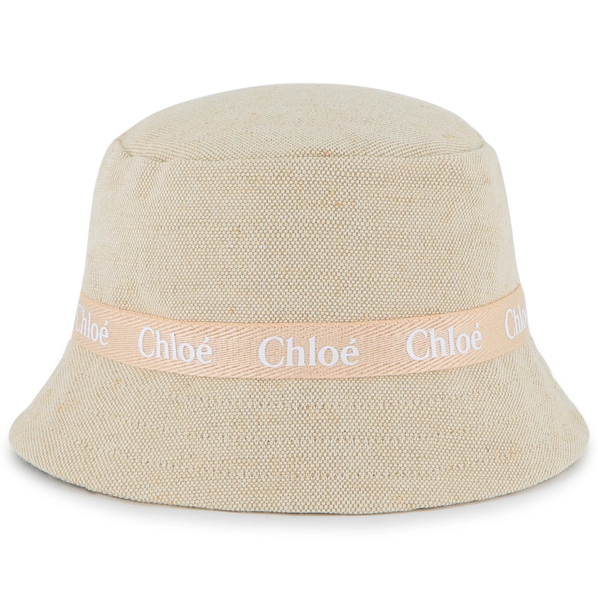 Jute and cotton logo sun hat