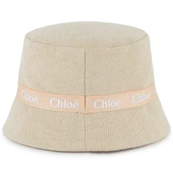 Jute and cotton logo sun hat