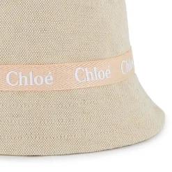 Jute and cotton logo sun hat