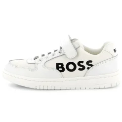Laced hook-and-loop trainers