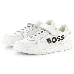 Laced hook-and-loop trainers