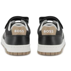 Laced hook-and-loop trainers