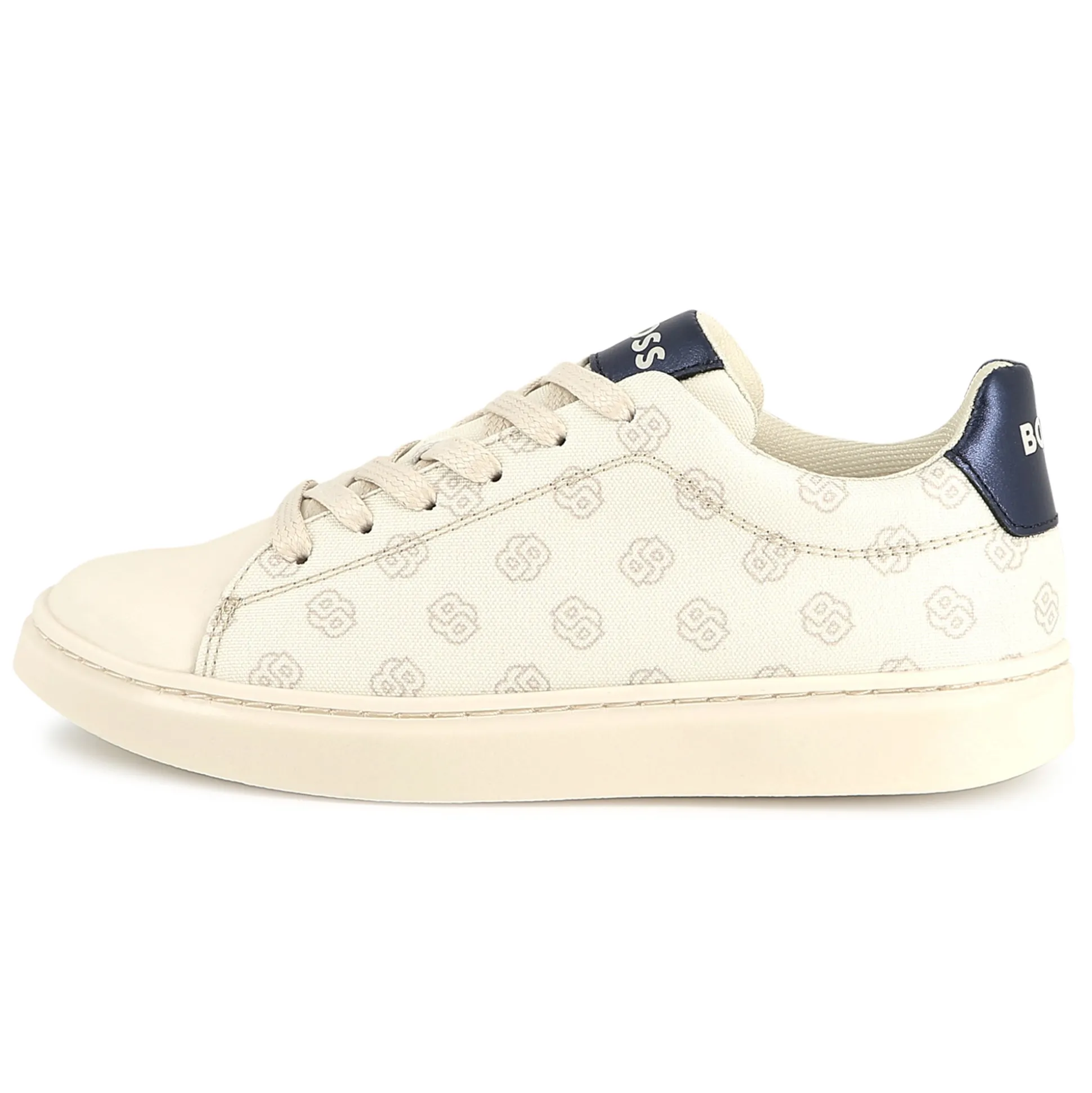 Lace-up canvas trainers