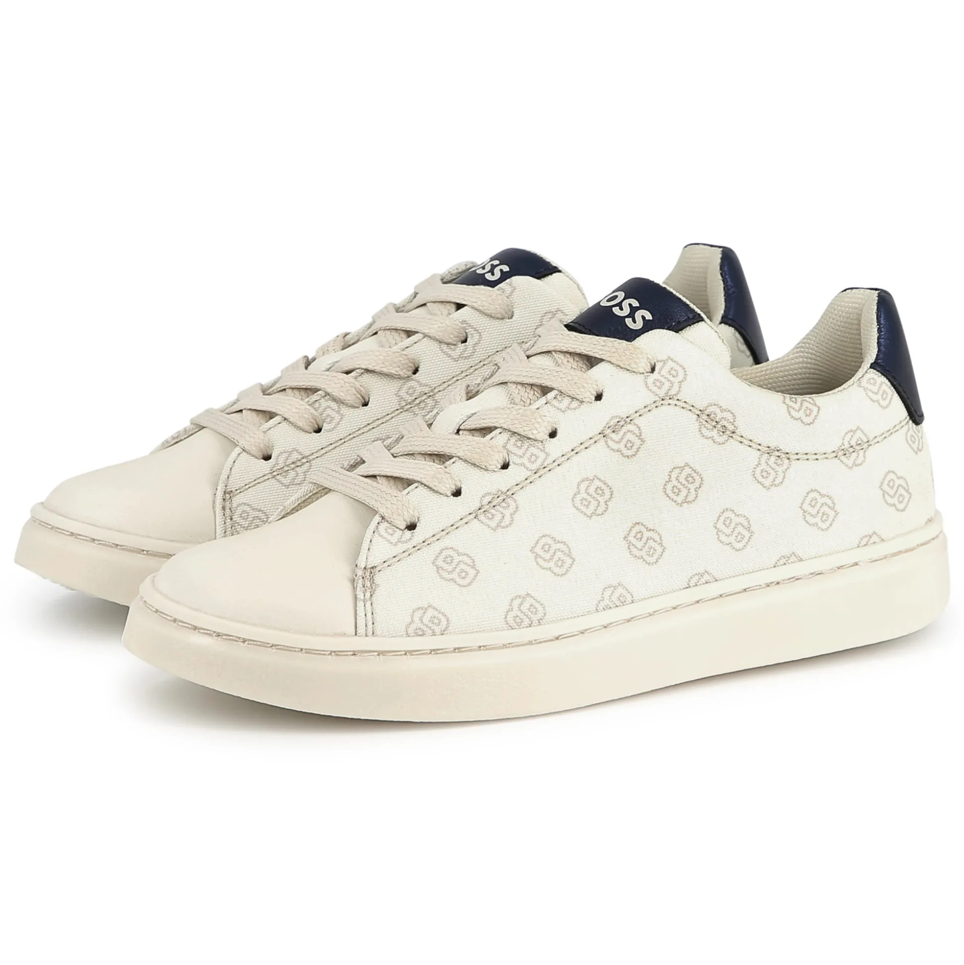 Lace-up canvas trainers
