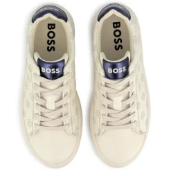 Lace-up canvas trainers