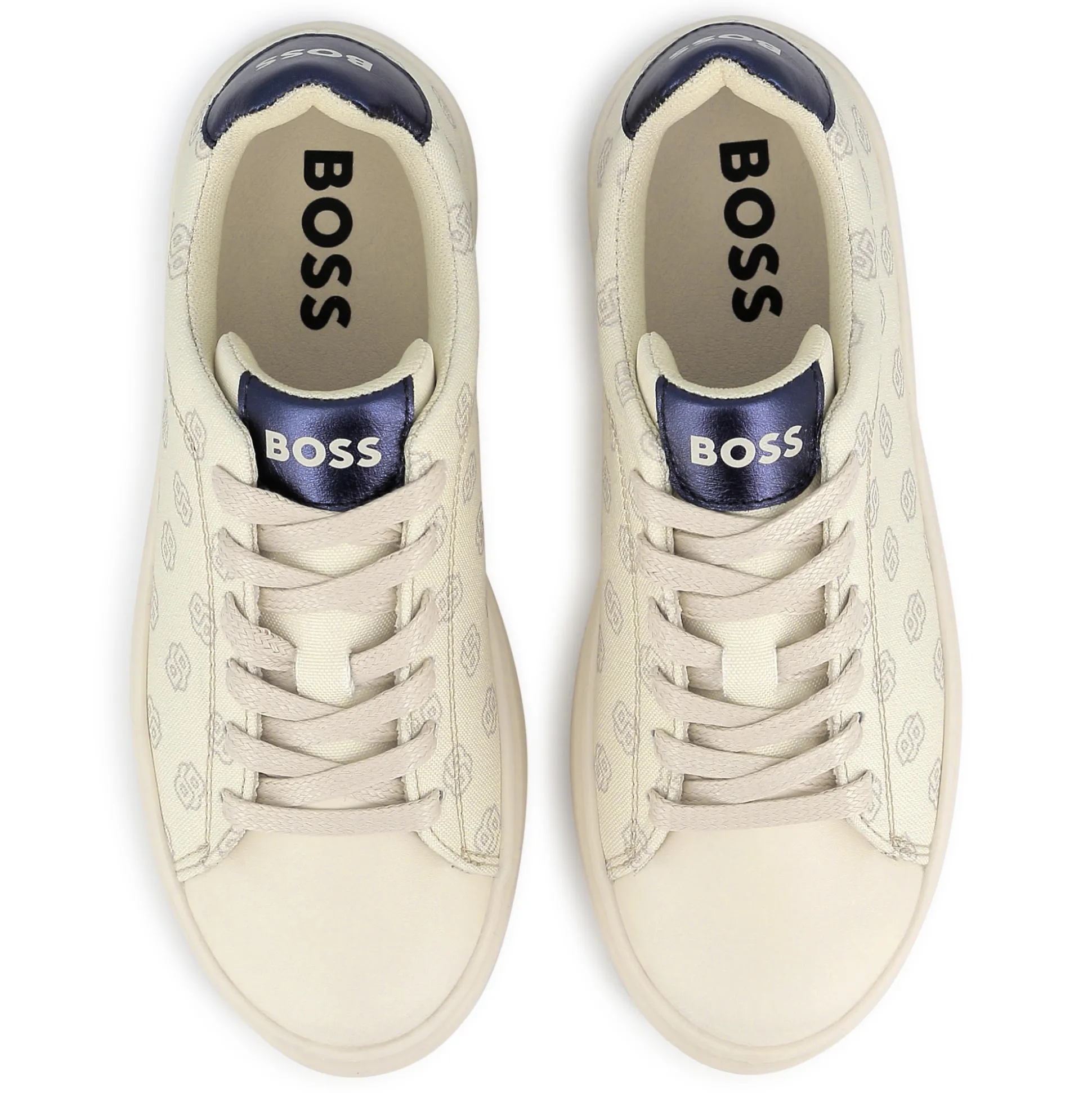 Lace-up canvas trainers