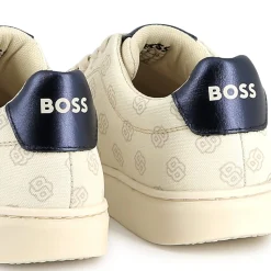 Lace-up canvas trainers