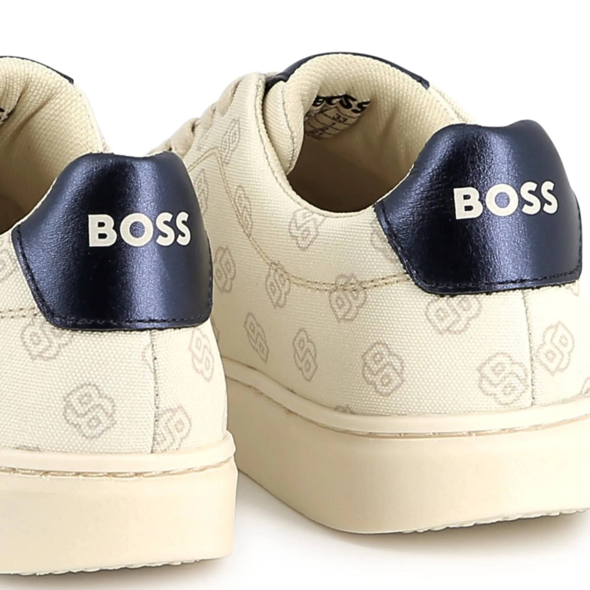 Lace-up canvas trainers