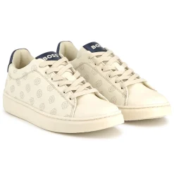Lace-up canvas trainers