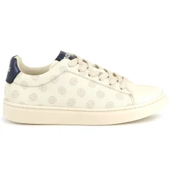 Lace-up canvas trainers