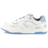 Lace-up dual-fabric trainers