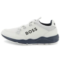 Lace-up elasticated trainers