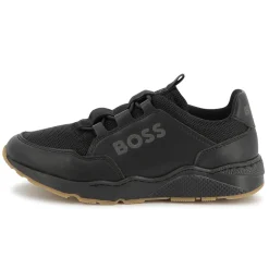 Lace-up elasticated trainers