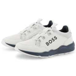 Lace-up elasticated trainers