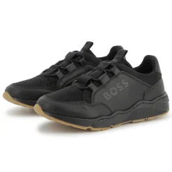 Lace-up elasticated trainers