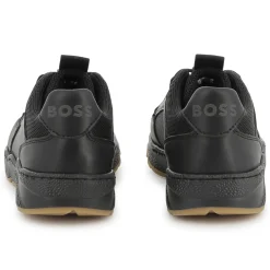 Lace-up elasticated trainers