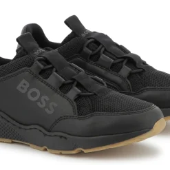 Lace-up elasticated trainers