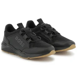 Lace-up elasticated trainers