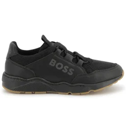 Lace-up elasticated trainers