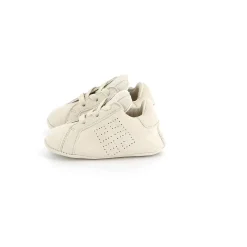 Lace-up leather slippers