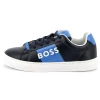 Lace-up leather trainers