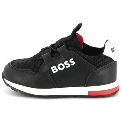 Lace-up leather trainers